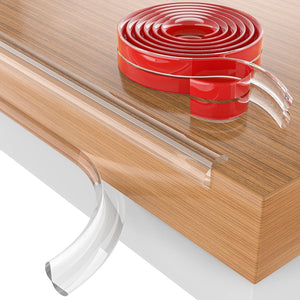 Safe-O-Kid, 2 Meter Silicone Edge Guard with 3M Adhesive- Transparent (Set of 1) - Soft Corner Guard
