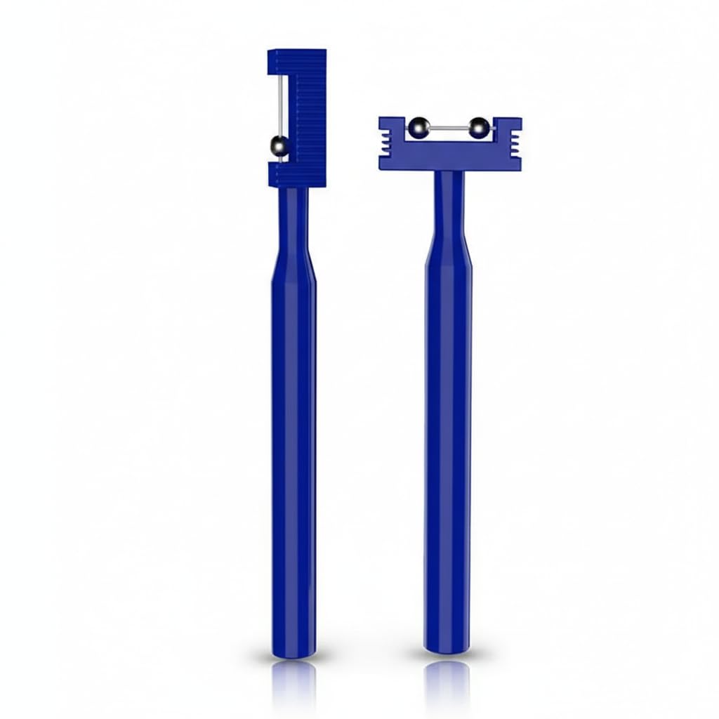 Safe - O - Kid 2 Pcs Speech Therapy Tools Tongue Training Kit | Professional Tongue Tip Exerciser for Kids & Adults | Oral Motor Exercise Set for Pronunciation, Speech Practice & Rehab | Blue - Teether