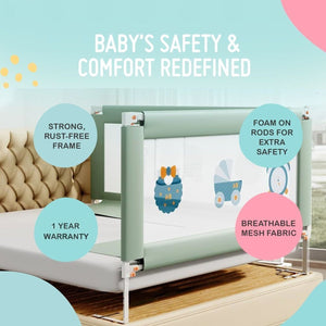 Safe-O-Kid 2 Side Bed Rails 6FT Green | The Mom Store - Bed Rails