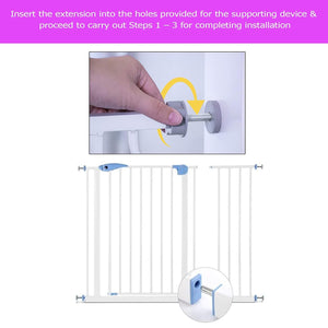 Safe-O-Kid- 20CM Safety Gate Extension- White & Blue - Safety Gate