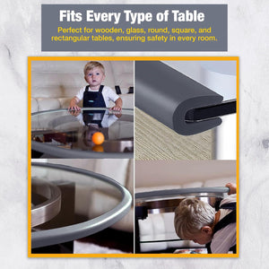 Safe-O-Kid 2MTR Edge Guard- Black - Soft Corner Guard