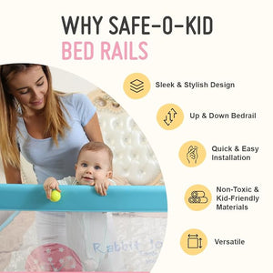 Safe-O-Kid 3 Side Bed Rails 6FT Blue | The Mom Store - Bed Rails