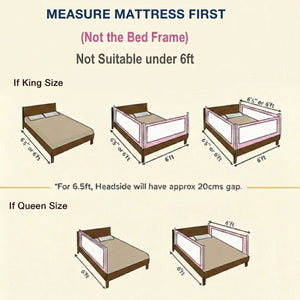 Safe-O-Kid 3 Side Bed Rails 6FT Blue | The Mom Store - Bed Rails