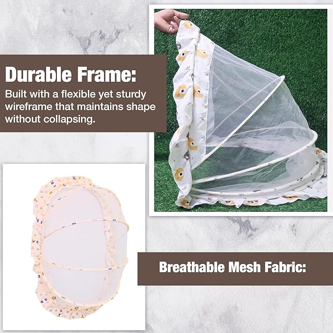 Safe - O - Kid 360° Protection Baby Mosquito Net – Foldable & Breathable Mesh - Baby Mosquito Net Portable Bed