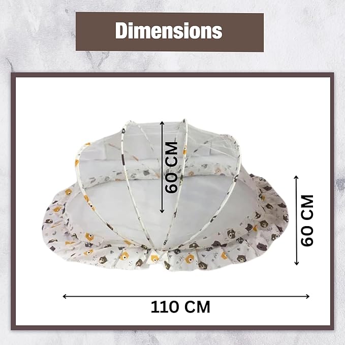 Safe - O - Kid 360° Protection Baby Mosquito Net – Foldable & Breathable Mesh - Baby Mosquito Net Portable Bed