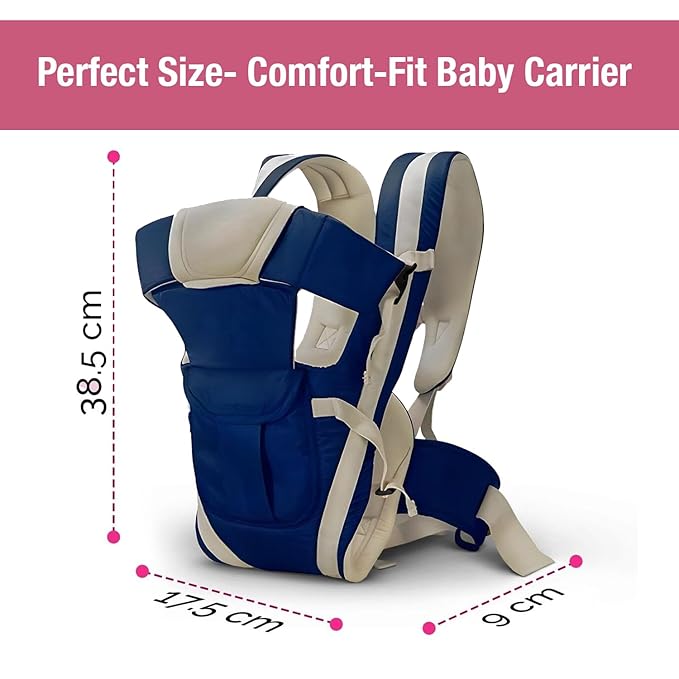 Safe - O - Kid 4 - in - 1 Baby Carrier – Front Inward Facing, Adjustable Cotton (Up to 15 kg) - Baby Carriers