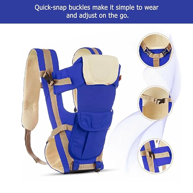 Safe - O - Kid 4 - in - 1 Ergonomic Baby Carrier with Detachable Hip Seat (3–36 Months, Up to 15kg) - Baby Carriers
