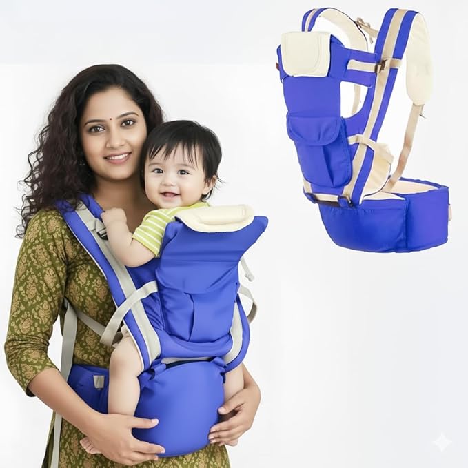 Safe - O - Kid 4 - in - 1 Ergonomic Baby Carrier with Detachable Hip Seat (3–36 Months, Up to 15kg) - Baby Carriers