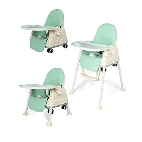 Safe - O - Kid - 5 in 1 High Chair Table with Wheel and Cushion - Green - SOK9WHGR002
