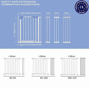 Safe-O-Kid- 56CM Safety Gate Extension/Baby Safety Metal Extension - Safety Gate