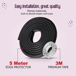 Safe-O-Kid 5m Edge Corner Guard Black - Soft Corner Guard
