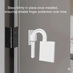 Safe-O-Kid 8 Pcs Baby Safety Door Hinge Guard | Anti-Pinch Finger Protection | Effective Baby Proofing Door Stopper – White - Door Stopper