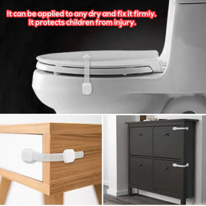 Safe-O-Kid Adjustable Safety Locks Pack of 10 - Cabinet Locks