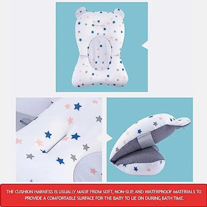 Safe - o - kid Baby Bath Pillow Anti - Slip Bathtub Pad Bath Essentials cushion for infant - White - Cushion Pillow