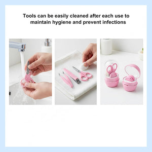 Safe-O-Kid Baby Grooming Portable Case Kit- Pink - Baby Grooming Kit