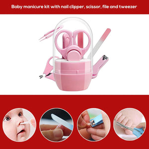Safe-O-Kid Baby Grooming Portable Case Kit- Pink - Baby Grooming Kit