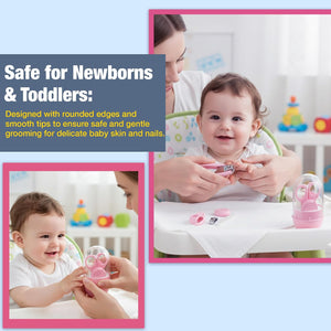 Safe-O-Kid Baby Grooming Portable Case Kit- Pink - Baby Grooming Kit