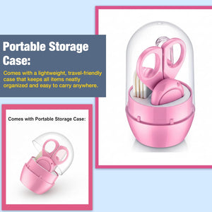Safe-O-Kid Baby Grooming Portable Case Kit- Pink - Baby Grooming Kit