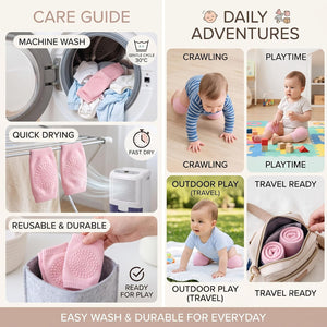 Safe-O-Kid Baby Knee Pads Set of 2 - Baby Anti-Slip Socks