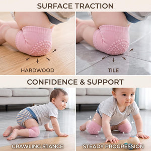 Safe-O-Kid Baby Knee Pads Set of 2 - Baby Anti-Slip Socks