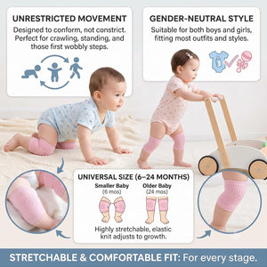 Safe-O-Kid Baby Knee Pads Set of 2 - Baby Anti-Slip Socks