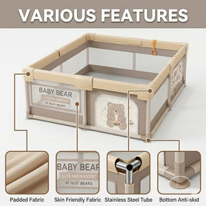 Safe-O-Kid Baby Playpen 120x180 cm with 50 Balls - Activity
