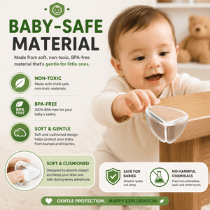 Safe-O-Kid Baby Safety Corner Protectors 8 Pcs - Soft Corner Guard