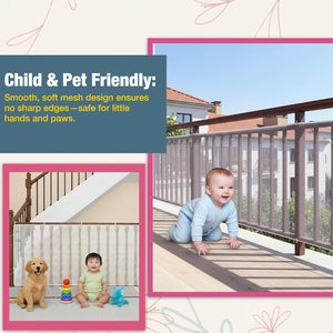 Safe-O-Kid- Baby Safety Net- White (Pack of 2) - Baby Safety