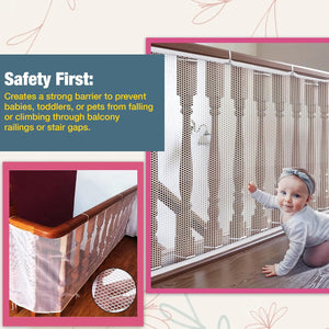 Safe-O-Kid- Baby Safety Net- White (Pack of 2) - Baby Safety