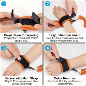 Safe-O-Kid Baby Safety Wrist Link Orange - Baby Safety