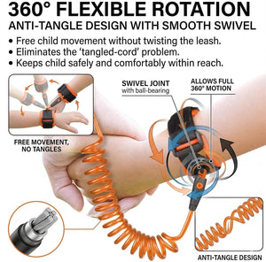 Safe-O-Kid Baby Safety Wrist Link Orange - Baby Safety