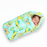 Safe - O - Kid Baby Sleeping & Carry Nest for Newborns (0–6 Months), Cotton Fabric, Green - Baby Nest