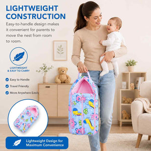 Safe-O-Kid Baby Sleeping & Carry Nest with Zipper (0-6 Months) - Baby Nests