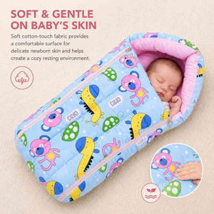 Safe-O-Kid Baby Sleeping & Carry Nest with Zipper (0-6 Months) - Baby Nests