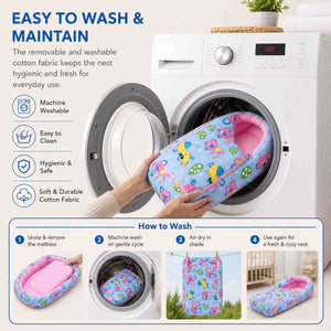 Safe-O-Kid Baby Sleeping & Carry Nest with Zipper (0-6 Months) - Baby Nests