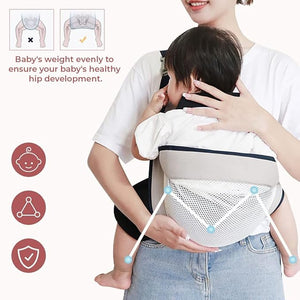 Safe - O - Kid Baby Sling Carrier – Adjustable Soft Cotton Wrap (Pink) - Baby Carriers