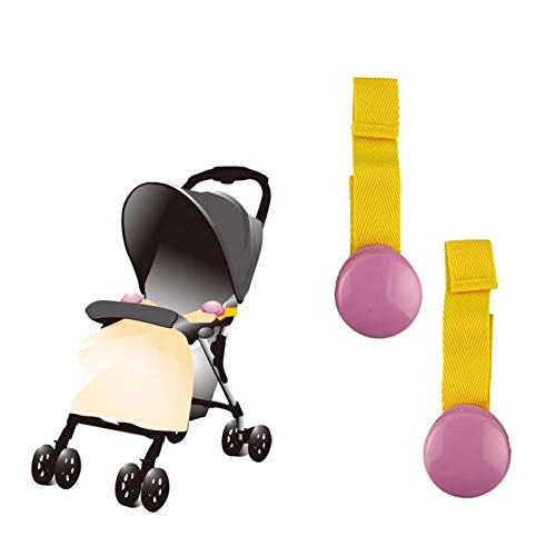 Safe - O - Kid - Baby Stroller Clip, Glossy Blanket Clip Stroller - Pink (Pack of 2) - SOK9TRASTRCL01