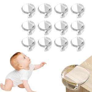 Safe - O - Kid Ball Shape Transparent Corner Guards for Baby Safety (Pack of 12) - Soft Corner Guard