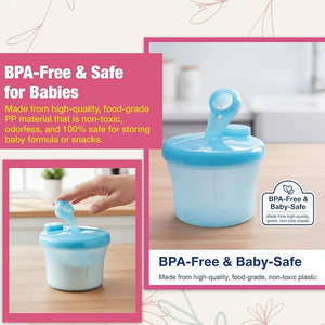 Safe - O - Kid BPA Free Portable Milk Powder Food Storage Box for Baby, Blue - Pack of 1 - Food Storage Containers