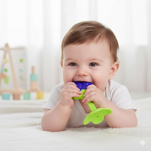 Safe - O - Kid BPA - Free Silicone Fruit Teether for Babies (Grapes Design) - Teether