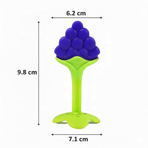 Safe - O - Kid BPA - Free Silicone Fruit Teether for Babies (Grapes Design) - Teether