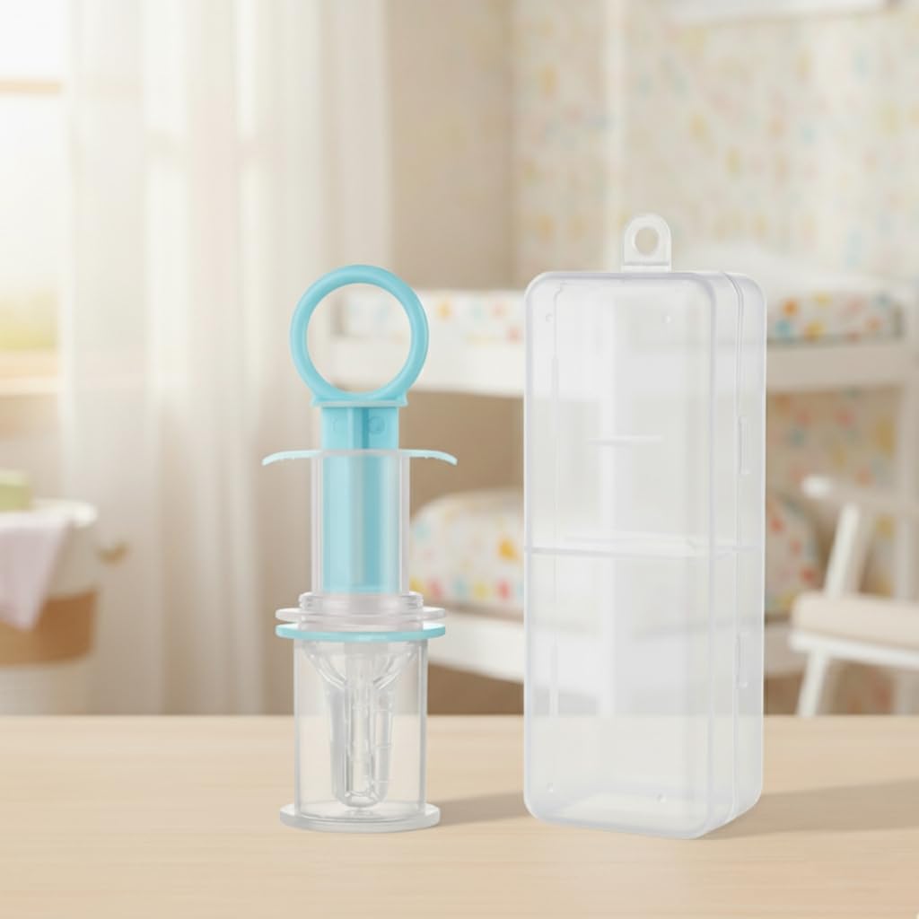 SAFE - O - KID® BPA Free Silicone Liquid Medicine Feeder Dropper with Box for Baby, Blue, Pack of 1 - Medicine Feeder