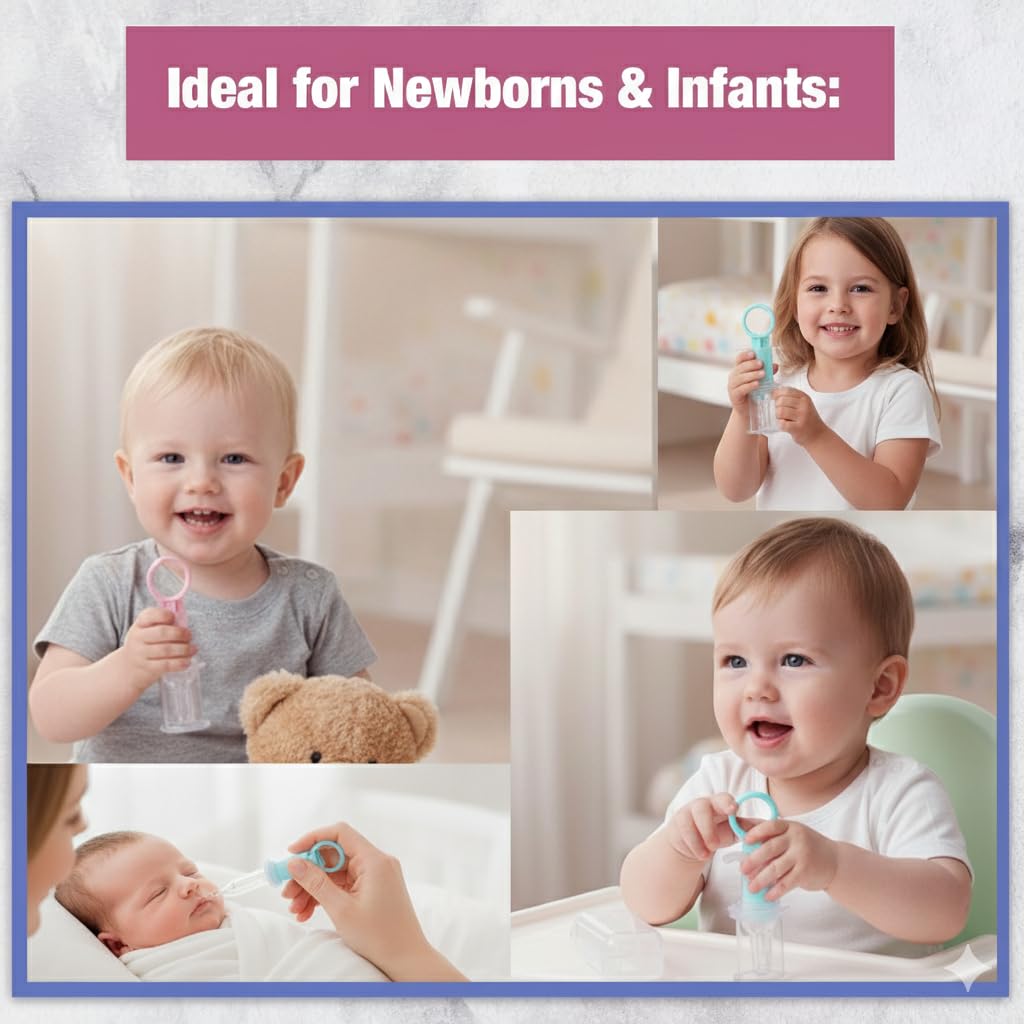 SAFE - O - KID® BPA Free Silicone Liquid Medicine Feeder Dropper with Box for Baby, Blue, Pack of 1 - Medicine Feeder