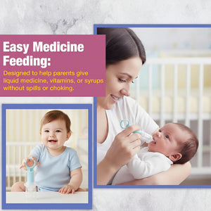 SAFE - O - KID® BPA Free Silicone Liquid Medicine Feeder Dropper with Box for Baby, Blue, Pack of 1 - Medicine Feeder