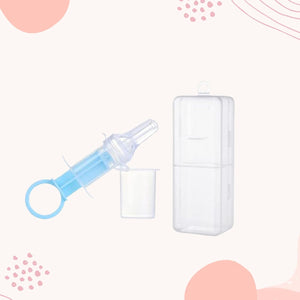 SAFE - O - KID® BPA Free Silicone Liquid Medicine Feeder Dropper with Box for Baby, Blue, Pack of 1 - Medicine Feeder