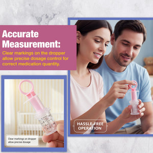Safe - O - Kid BPA Free Silicone Liquid Medicine Feeder Dropper with Box for Baby, Pink, Pack of 1 - Medicine Feeder