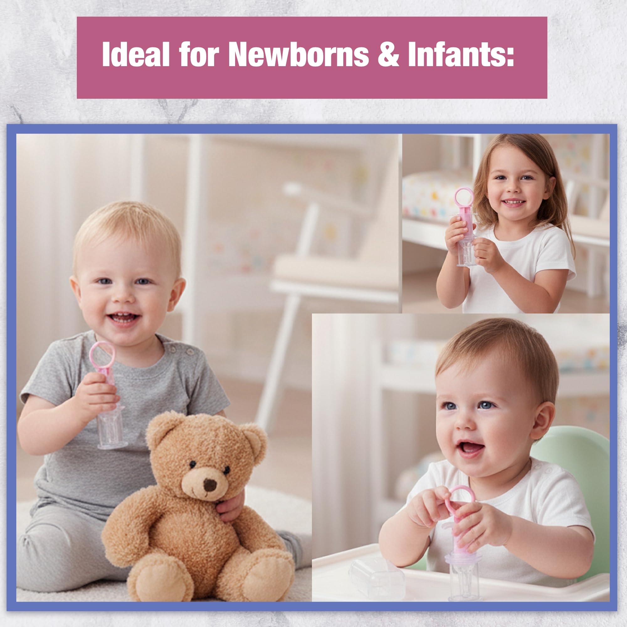 Safe - O - Kid BPA Free Silicone Liquid Medicine Feeder Dropper with Box for Baby, Pink, Pack of 1 - Medicine Feeder