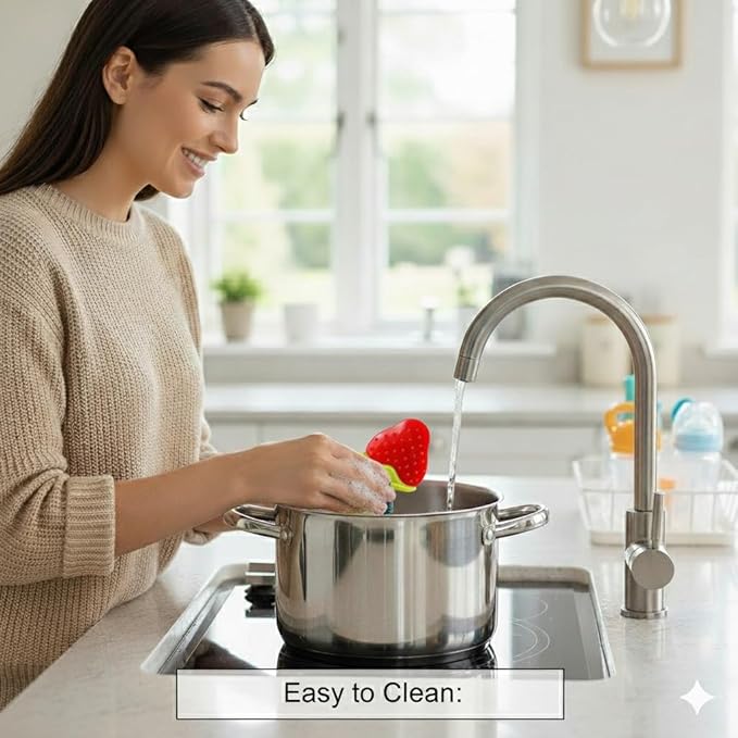 Safe - O - Kid BPA - Free Silicone Strawberry Fruit Teether for Babies - Teether