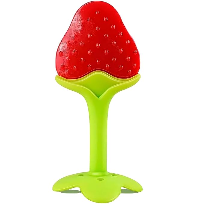 Safe - O - Kid BPA - Free Silicone Strawberry Fruit Teether for Babies - Teether
