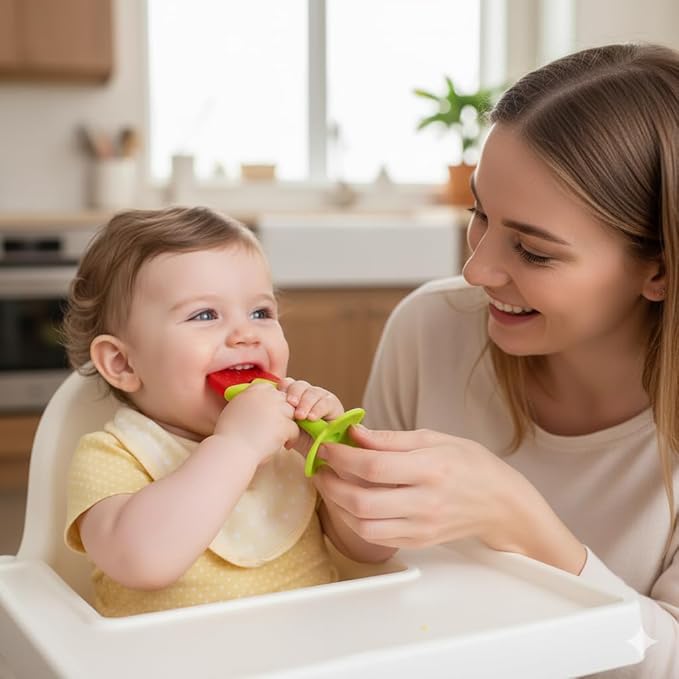 Safe - O - Kid BPA - Free Silicone Strawberry Fruit Teether for Babies - Teether